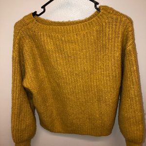 Forever 21 mustard chunky sweater